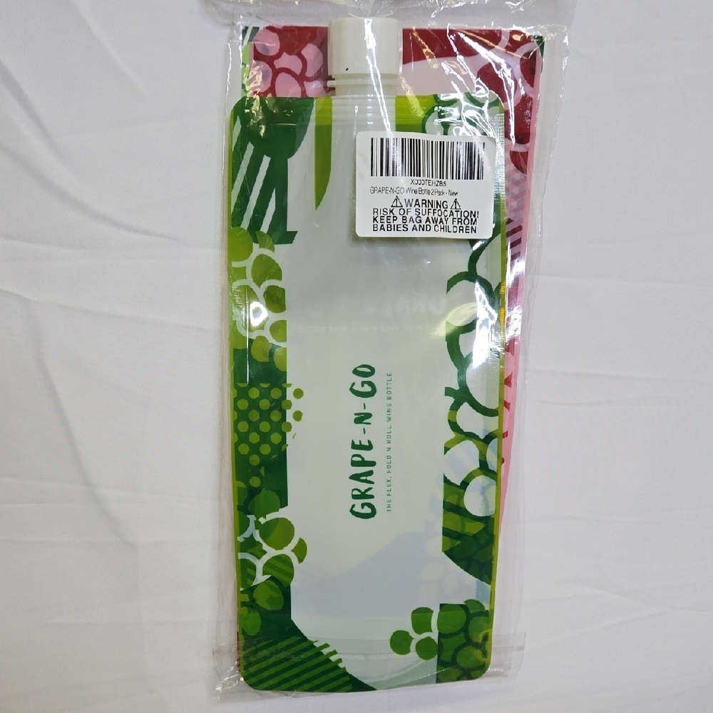 Grape-N-Go Flex Fold n Roll Wine Bottle Bags Pack‎ of 2 New